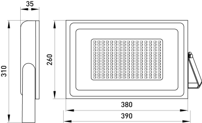 LED spotlight e.LED.flood.standart.200.6000, 200 W, 6000K, E.NEXT