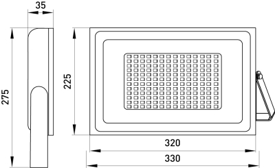 LED spotlight e.LED.flood.standart.150.6000, 150 W, 6000K, E.NEXT