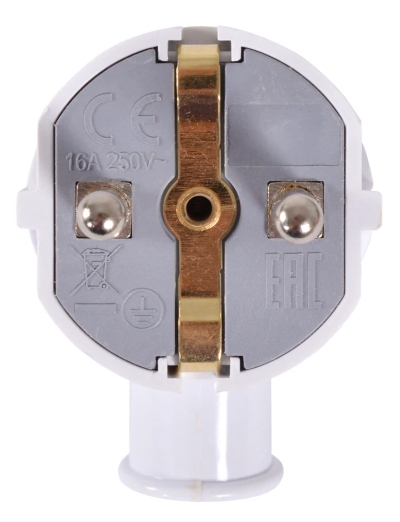 Щепсел битов e.plug.angle.005.16, със защита, 16А, ъглов бял, с дръжка E.NEXT