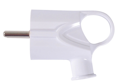 Щепсел битов e.plug.angle.005.16, със защита, 16А, ъглов бял, с дръжка E.NEXT
