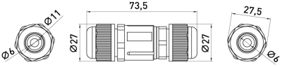 Conector de cablu impermeabil e.wcc.cnp20, IP68 E.NEXT