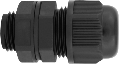 Waterproof fitting e.mg.stand.16, IP68, black, E.NEXT