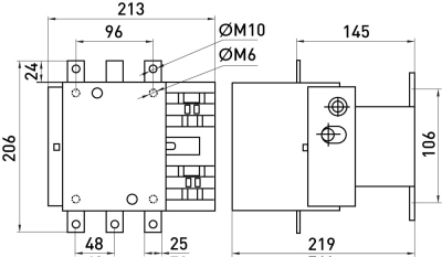 Schütz e.industrial.ukc.330.230, 330A, 230V, 1NO E.NEXT