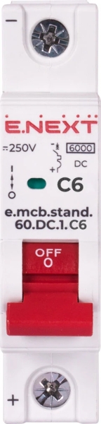 Modularer Leitungsschutzschalter e.mcb.stand.60.DC.1.C6, 1p, 6A, C, 6kA, DC E.NEXT