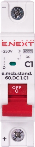 Modularer Leitungsschutzschalter e.mcb.stand.60.DC.1.C1, 1p, 1A, C, 6kA, DC E.NEXT