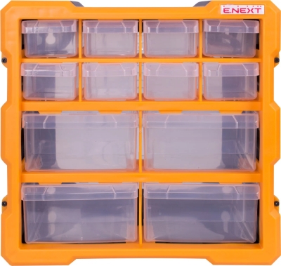 KUNSTSTOFF-ORGANIZER, E.TOOLBOX.PRO.19, 12 FÄCHER 267X157X262MM E.NEXT