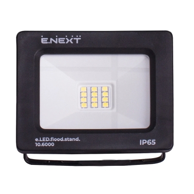 LED spotlight E.LED.FLOOD.STANDART.10.6000, 10 W, 6000K, E.NEXT