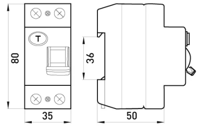 EARTHQUAKE PROTECTION DTZ E.INDUSTRIAL.RCCB.2.16.30, 2P, 16A, 30MA, TYPE AC E.NEXT