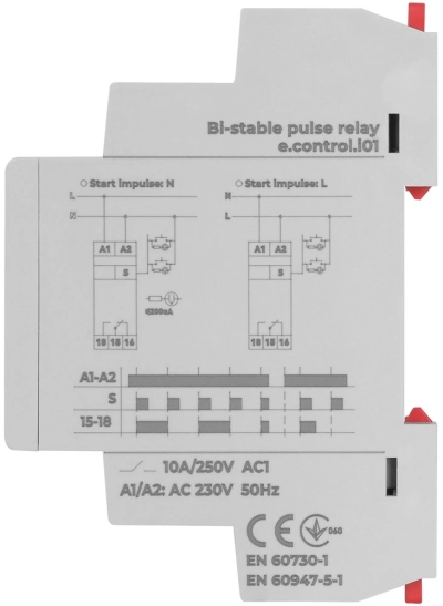 Lighting RELAY, PULSE E.CONTROL.I01, 10 A, 230 V, E.NEXT