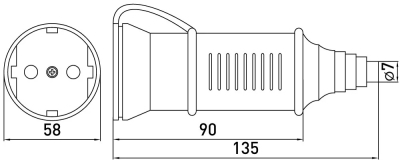 КОНТАКТ ИНДУСТРИАЛЕН ПРЕНОСИМ E.SOCKET.PRO.2.16, 2P., 220V, 16А (212) E.NEXT