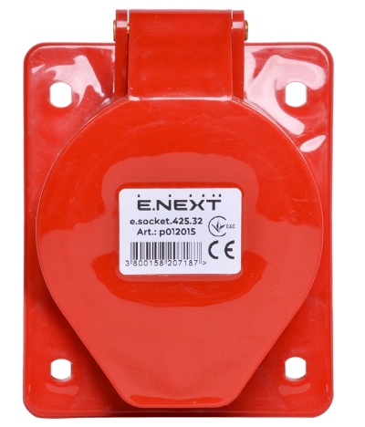 PRIZĂ INDUSTRIALĂ PENTRU PANOU E.SOCKET.PRO.5.32.DE PERETE, 5P., 380V, 32A (425) E.NEXT