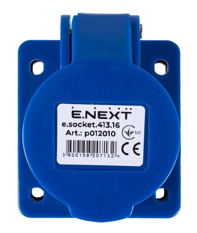PRIZĂ INDUSTRIALĂ PENTRU PANOU E.SOCKET.PRO.3.16.DE PERETE, 3P., 220V, 16A (413) E.NEXT