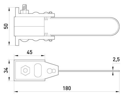 ISOLIERTE METALL-SPANNUNGSANSCHLUSSKLEMME E.I.CLAMP.SI.2.16.35 E.NEXT