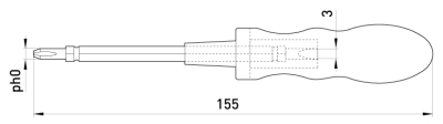 INDICATOR-ȘURUBELNIȚĂ E.TOOL.TEST07 190X4, 5XPH1 DREPT+CRUCE AC100-500V E.NEXT