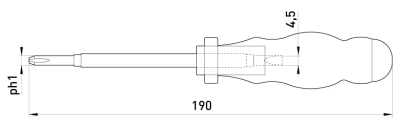 INDIKATOR-SCHRAUBENDREHER E.TOOL.TEST06 155X3 XPH0 GERADE+KREUZ AC100-500V E.NEXT