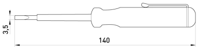 INDICATOR ȘURUBELNIȚĂ E.TOOL.TEST02 140X3, 5 CANALURI DREPTE AC100-500V E.NEXT