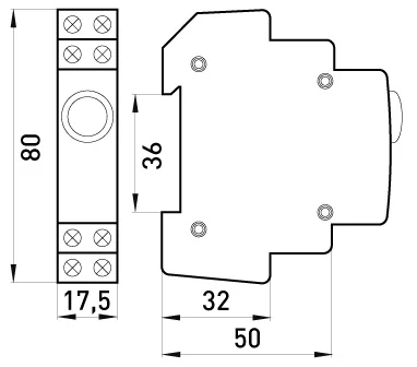 LED-ANZEIGE FÜR DIN-SCHIENE E.I.DIN.220.ORANGE, ORANGE E.NEXT