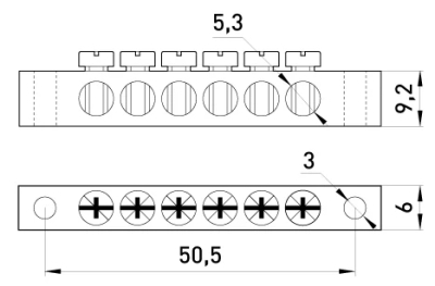 NULL BUS E.BSA.STAND.20.6, 6 LÖCHER X 20 A E.NEXT