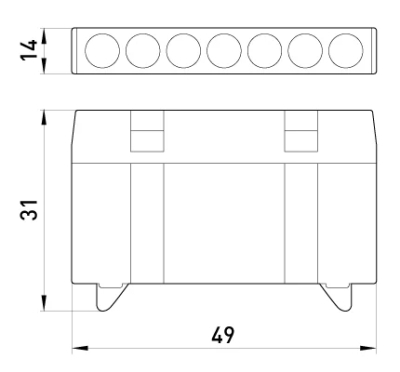 NULL RAILS E.BSI.PRO.1.7 GREEN FOR DIN-RAIL IN INSULATED ENCLOSURE GREEN E.NEXT