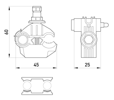 Пробивна скоба за СИП 10–70 / 1.5–10 mm² E.NEXT