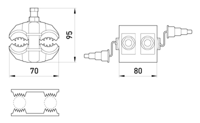 Пробивна скоба за СИП 50–240 / 50–120 mm² E.NEXT