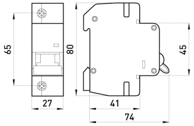 MODULAR-LEISTUNGSSCHALTER E.MCB.PRO.60.1.K 100 NEU, 1P, 100A, K, 6KA NEU E.NEXT