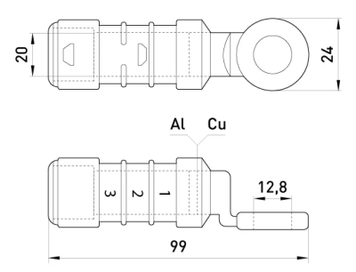 KABELVERBINDER FÜR AL/R E.END.PRO.CPTAU.50, 50 MM² E.NEXT