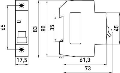 ÎNTRERUPTOR AUTOMAT MODULAR E.MCB.STAND.45.1.B10, 1P, 10A, B, 4.5 KA E.NEXT