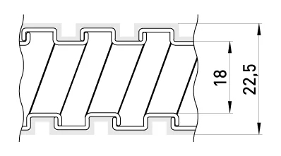 CORRUGATED METAL PIPE WITH PVC COATING E.MET.SLEEVE.STAND.PROOF.SLFS.18 (50M) E.NEXT