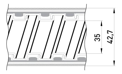 Corrugated METAL PIPE WITH PVC coating, METAL BRAID E.MET.SLEEVE.STAND.PROOF.BRAID.32 (25M), E.NEXT