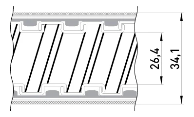Corrugated METAL PIPE WITH PVC coating, METAL BRAID E.MET.SLEEVE.STAND.PROOF.BRAID.25 (50M), E.NEXT