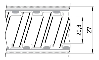 CORRUGATED METAL PIPE WITH PVC COATING, METAL BRAID E.MET.SLEEVE.STAND.PROOF.BRAID.18 (50M) E.NEXT