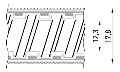 Corrugated METAL PIPE WITH PVC coating, METAL BRAID E.MET.SLEEVE.STAND.PROOF.BRAID.12 (50M), E.NEXT