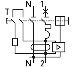 ERDBEBENSCHUTZSCHALTER MIT ÜBERSTROMSCHUTZ E.ELCB.STAND.2.C25.30, 2P, 25A, C, 30MA MIT GETEILTEM GRIFF E.NEXT
