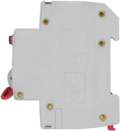EARTHQUAKE CIRCUIT BREAKER WITH OVERCURRENT PROTECTION E.ELCB.STAND.2.C16.30, 2P, 16A, C, 30MA WITH SPLIT HANDLE E.NEXT