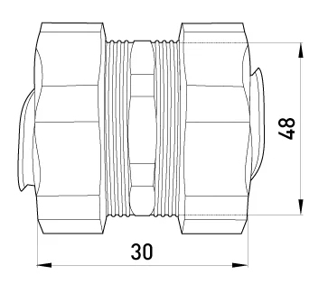 CONECTOR E.MET.CONNECT.STAND.SLDX.32 PENTRU MANȘON METALIC /CORUBAT/ 32MM E.NEXT