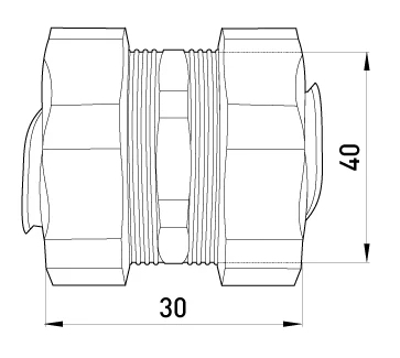 CONECTOR E.MET.CONNECT.STAND.SLDX.25 PENTRU MANȘON METALIC /CORUBAT/ 25MM E.NEXT