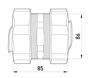 CONECTOR E.MET.CONNECT.STAND.SLDX.63 PENTRU MANȘON METALIC /CORUBAT/ 63MM E.NEXT