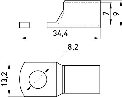 Copper CABLE terminal E.END.STAND.C.25, E.NEXT