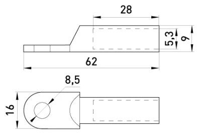 Copper CABLE terminal E.END.STAND.DT.10, E.NEXT