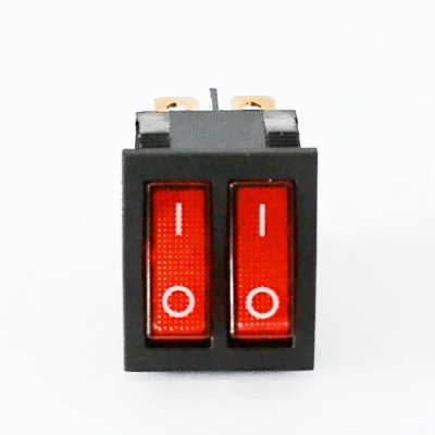 ПРЕВКЛЮЧВАТЕЛ КЛАВИШЕН ДВОЕН E.SWITCH.KEY.02, 6 PIN, OFF/ON, С ПОДСВЕТКА E.NEXT