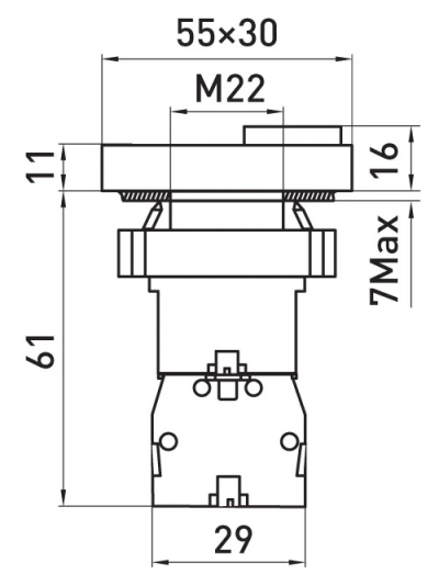 BUTON DUBLU RECTANGULAR CU ILUMINARE DE FUNDĂ E.MB.BW8465, VERDE/ROȘU (ROȘU CONVEX), NO+NC E.NEXT