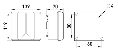 КУТИЯ РАЗПРЕДЕЛИТЕЛНА E.INDUSTRIAL.DB.906.K, 139Х119Х70 С КЛЕМОРЕД E.NEXT