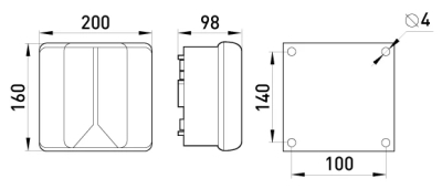 КУТИЯ РАЗПРЕДЕЛИТЕЛНА E.INDUSTRIAL.DB.925.K, 200Х160Х98 С КЛЕМОРЕД E.NEXT
