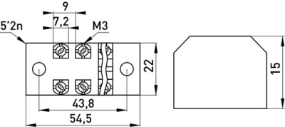 BLOCUL DE BORNE CU CAPAC DE PROTECȚIE E.TC.PROTECT.15.4, 15A, 4 POLI E.NEXT