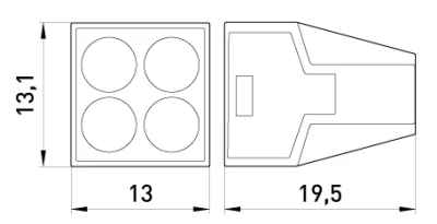 Screwless terminal E.LC.PRO.AC.4, E.NEXT
