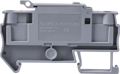 SCREWLESS TERMINAL E.TC.DIN.SPRING.4.HESI FOR DIN-RAIL, FOR FUSE 5X20 E.NEXT