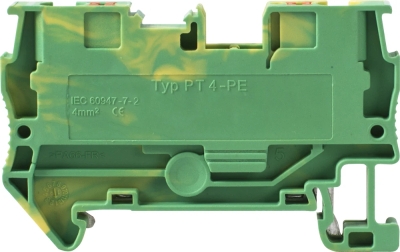 Yellow-green terminal E.TC.Z.DIN.SPRING.4, E.NEXT