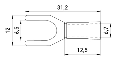 KABELVERBINDER, ISOLIERT, GABEL E.TERMINAL.STAND.SV.5,5.6BLACK 4-6 MM², SCHWARZ E.NEXT
