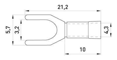 KABELVERBINDER, ISOLIERT, GABEL E.TERMINAL.STAND.SV.1,25.3,2.BLAU 0,5-1,5 MM², BLAU E.NEXT